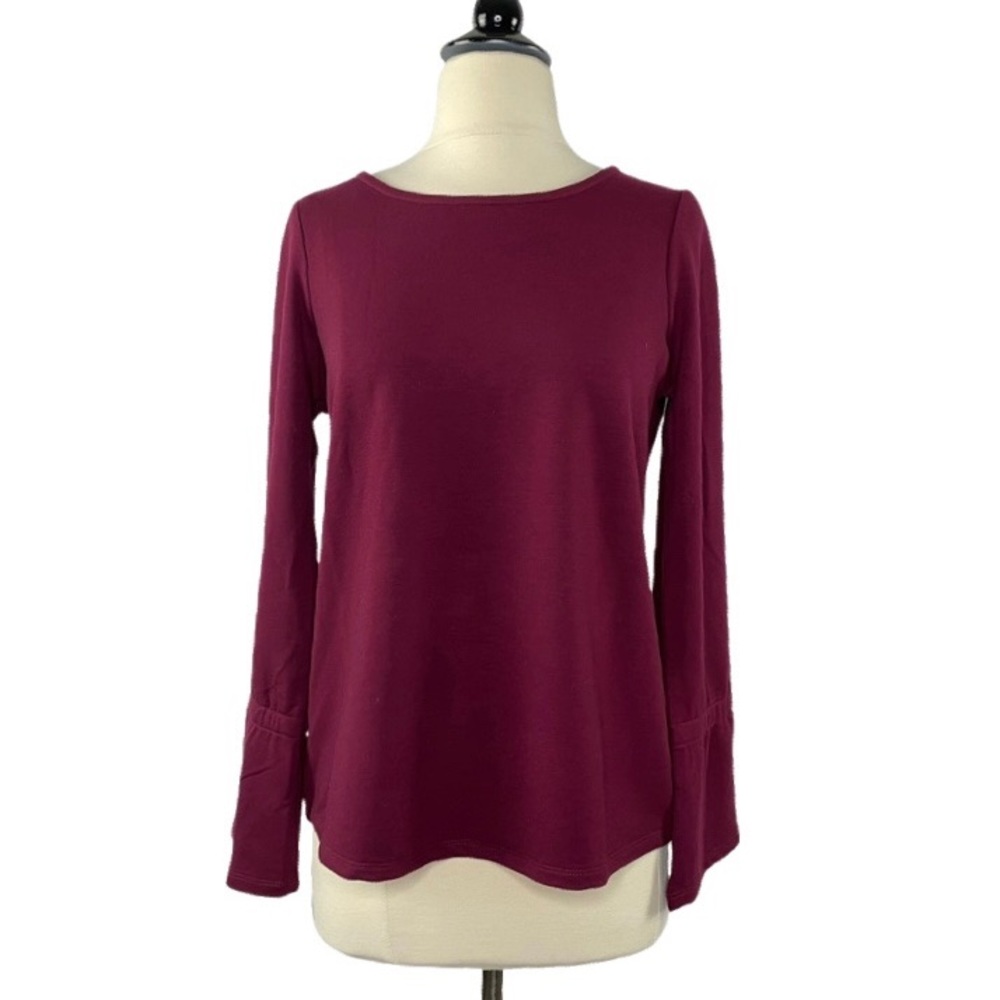 Jeanne Pierre athleisure flute sleeve soft top